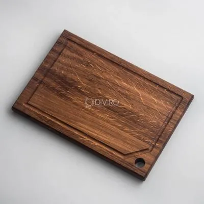 Доска с желобком из дуба, 30×20 см (тонированная) от мастерской DIVIRO